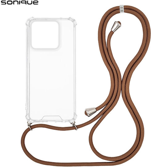 Калъф Силикон Каишка Sonique Armor Clear Motorla Moto G86 5g Moto G86 5g Power Кафяв