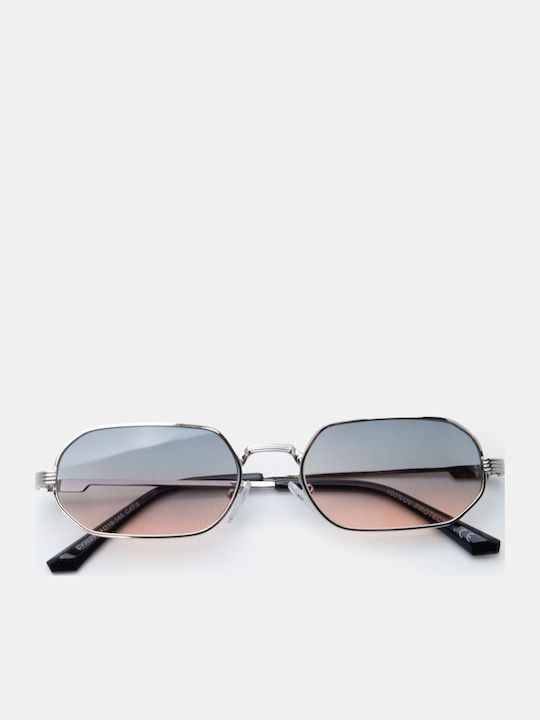 Luigi Unisex Ochelari De Soare Cu Ramă Metalică Argintie