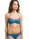 Trägerloses Bikinioberteil Blau