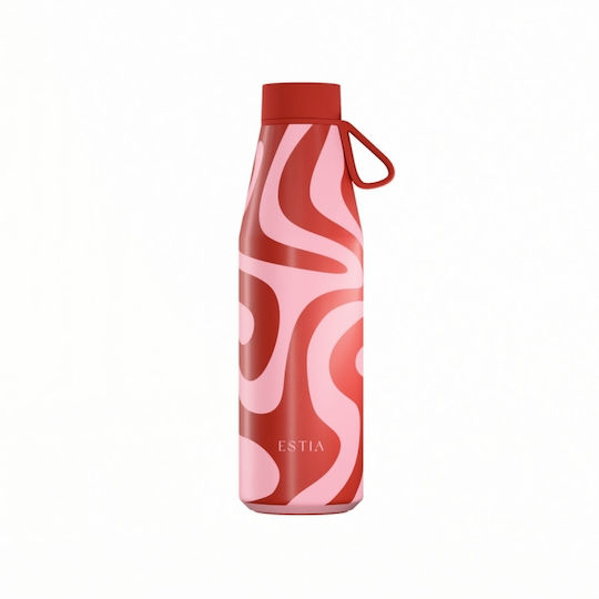 Estia Flow Save the Aegean Recyclable Thermos Stainless Steel BPA Free 500ml Coral Waves