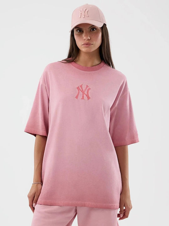 New Era Mlb Washed Logo Блуза С Къс Ръкав Фуксия