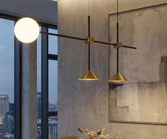 Luma Black LED Pendant Light with Warm White Light
