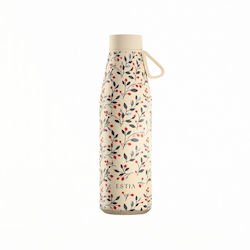 Estia Flow Save the Aegean Recyclable Thermos Bottle Stainless Steel BPA Free 500ml Bloom Beige Estia Flow Save the Aegean Recyclable Thermos Bottle Stainless Steel BPA Free 500ml Bloom Beige
