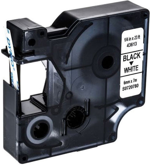Dymo Етикетна лента 7m x 6mm в Черен Цвят