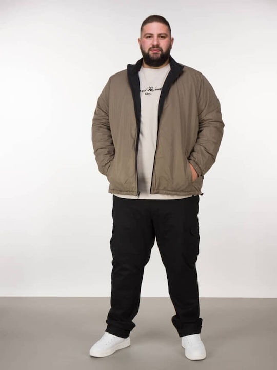 Double Cargo Trousers in Regular Fit Black