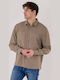Long Sleeve Overshirt Beige
