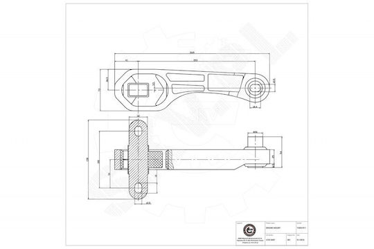 Πίσω Βάση Κινητήρα Fiat Fiorino Linea Qubo 51813607