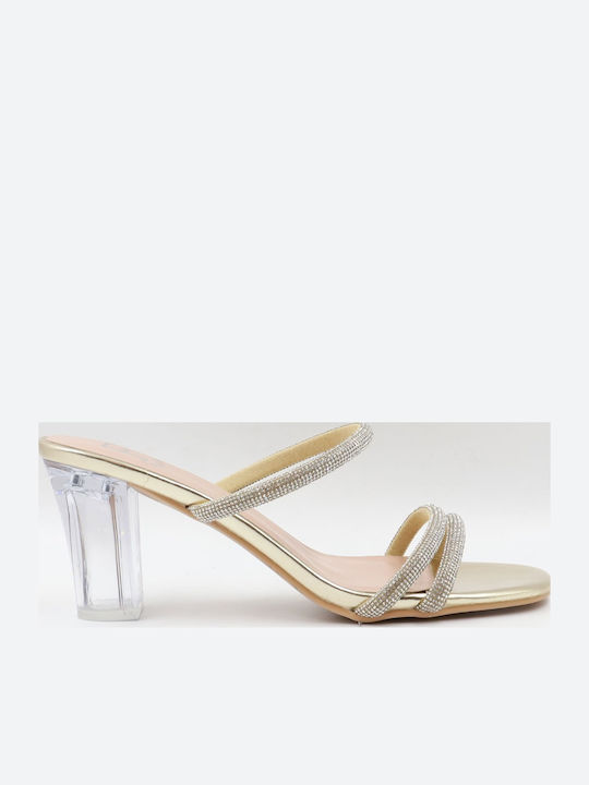 Tulipano Tulipano Damen Sandalen mit Strass Gold