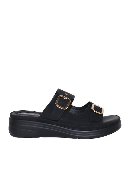 Γυναικεία Σανδάλια Flatforms Μαύρα