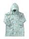 Waterproof Kids Casual Coat Long with Hood Green