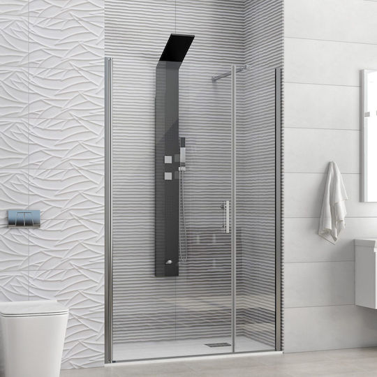Karag Cabină de Duș cu Ușă Glisantă 100x200cm Sticlă Transparentă Cromo 5206836697239