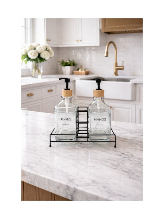 SteweHome Kitchen Glass White Dispenser 500ml