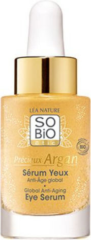 So'Bio Etic Precieux Argan Moisturizing & Anti-Aging Eye Serum with Hyaluronic Acid & Collagen for Dark Circles & Bags 14ml