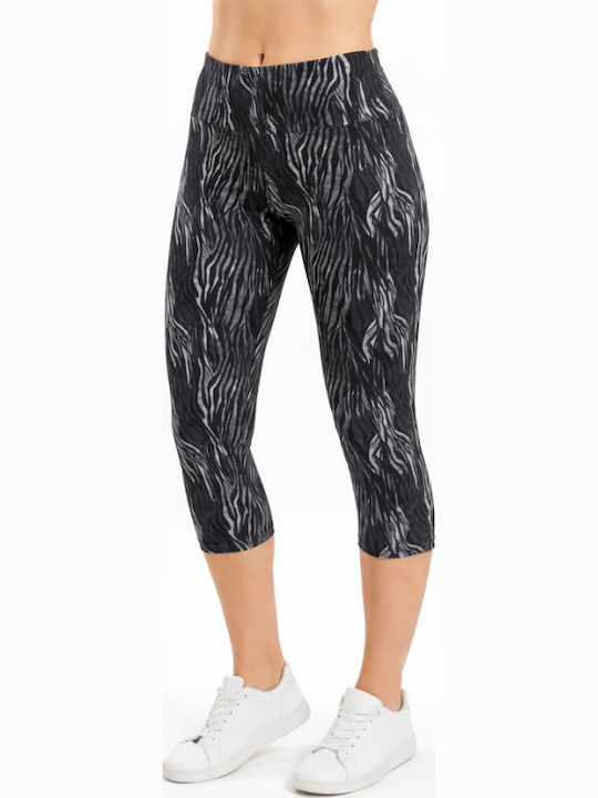 Paco & Co Γυναικείο Capri Κολάν Black/Print