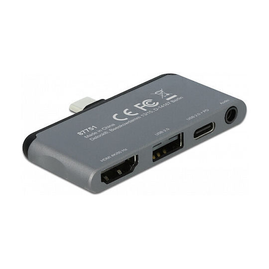 DeLock Stație de andocare USB-C cu HDMI 4K PD pentru iPad Pro Gri (87751)