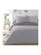 Isadore Lorraine Love Your Bettlaken Set für Einzelbett 160x260cm Grau 3 Stück
