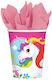 Party Set Unicorn Trinkbecher 250ml 8 Stück