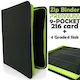 TCGLab Biblioraft 9-Buzunare Dimensiune Standard Negru