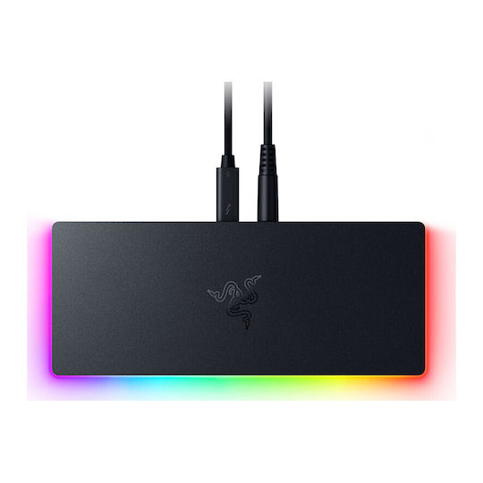 Razer Thunderbolt 5 Dock Chroma Thunderbolt 5 Докинг станция с 4K PD Ethernet и свързване на 3 монитора Черен