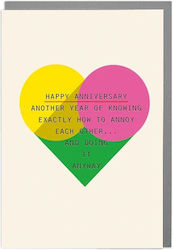 Ευχετήρια Κάρτα Φάκελο Happy Anniversary Another Year Knowing Exactly How To Annoy Each Other & Doing It Anyway 11.4x15.8 Lola Desing Ευχετήρια Κάρτα Φάκελο Happy Anniversary Another Year Knowing Exactly How To Annoy Each Other & Doing It Anyway 11.4x15.8 Lola Desing