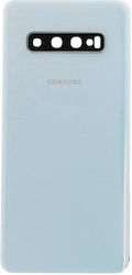 Samsung G975 Galaxy S10 Plus Capac Baterie + Lentilă Cameră Alb Oem Samsung G975 Galaxy S10 Plus Capac Baterie + Lentilă Cameră Alb Oem