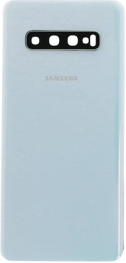 Samsung G975 Galaxy S10 Plus Battery Cover + Camera Lens White Oem