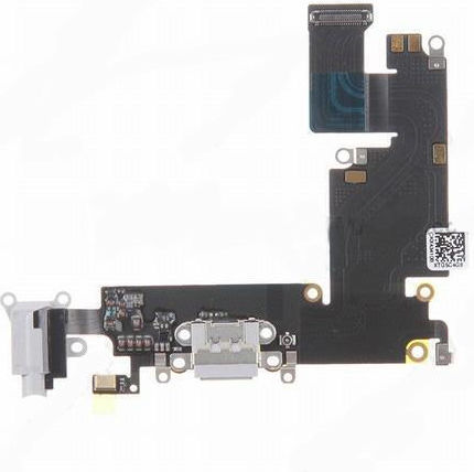 Apple iPhone 6 Plus Cablu Flex de Încărcare Conector + Mufă Audio Gri Deschis OEM