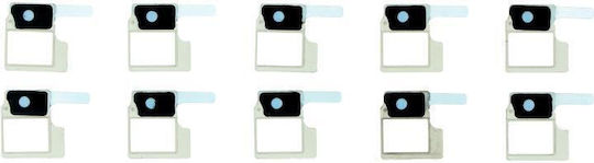 Apple Iphone 8 Plus Anti-dust Mesh Frame Battery Door Microphone 10pcs Black Original