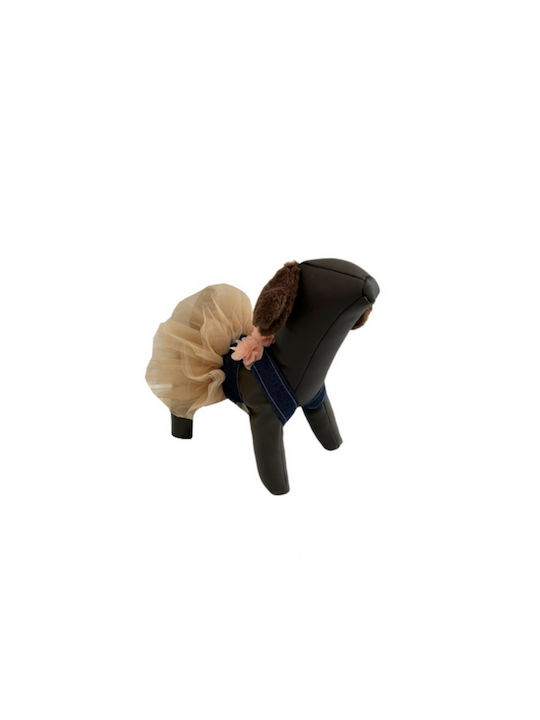Σαλοπέτα Σκύλου Woofmoda Τζιν Μπεζ Xxl 46-36 Cm
