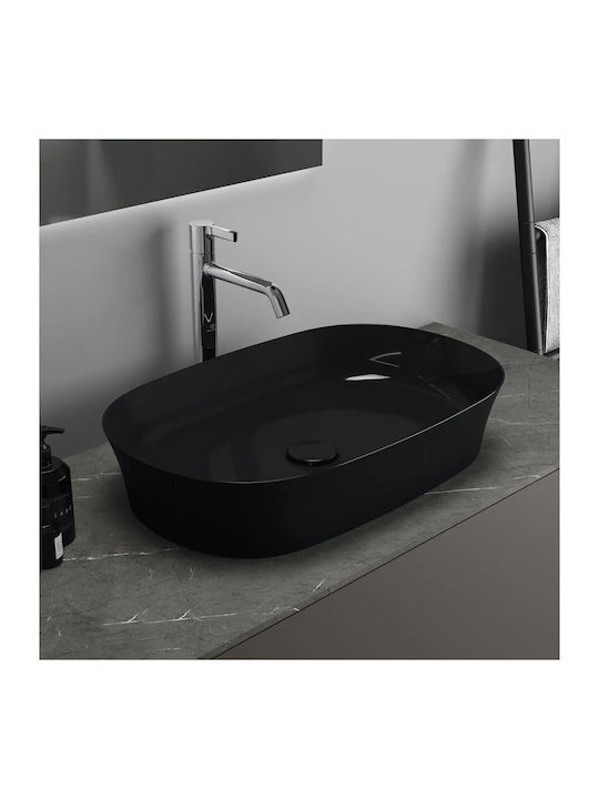 Ideal Standard Ipalyss Vessel Porcelain Bathroom Sink 60x38x12cm Black