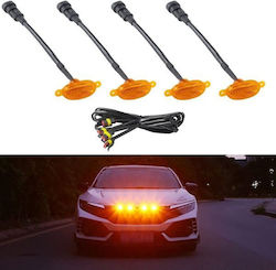 Portocalii LED Lămpi de Funcționare pe Timp de Zi Capotă Auto Set 4 Bucăți Ez3265