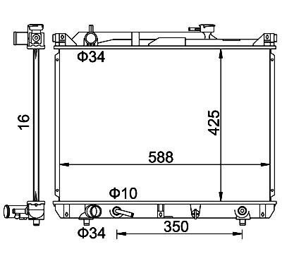 Hart Car Engine Radiator for Suzuki Grand Vitara