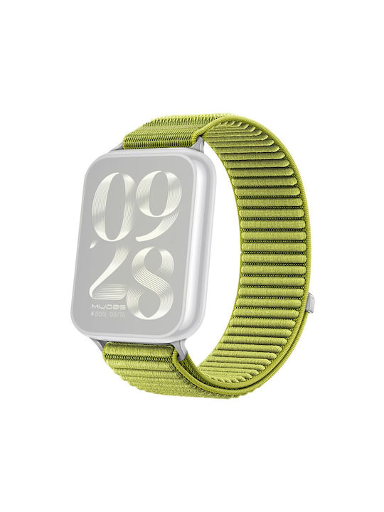 Xiaomi Redmi Watch 4 5 6 Smart Band 8 Pro/9 Pro/10 Pro Strap Nylon Magic Tape Light Green