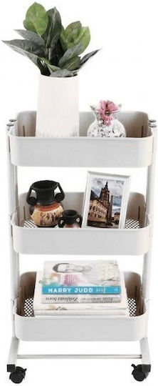 Kitchen Trolley White 45x37x77cm