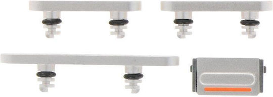 Apple iPhone 13 Mini Set Butoane Power Volum Mute și Laterale Alb Original