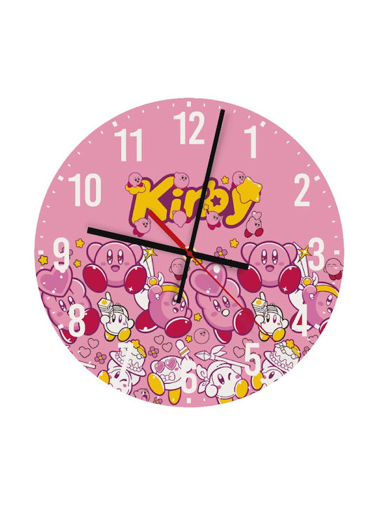 Koupakoupa Kirby Αθόρυβο Ρολόι Τοίχου Ξύλινο