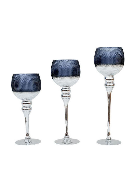 Fylliana Fylliana Set Kerzenhalter Glas in Schw...