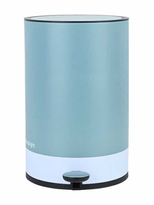 Estia Μεταλλικό Καλαθάκι Μπάνιου Soft Close 6lt Γαλάζιο