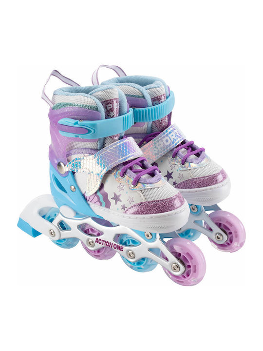 Action One Kleine Meerjungfrau Einstellbare Inline Skates Größe S 31-34 Lila