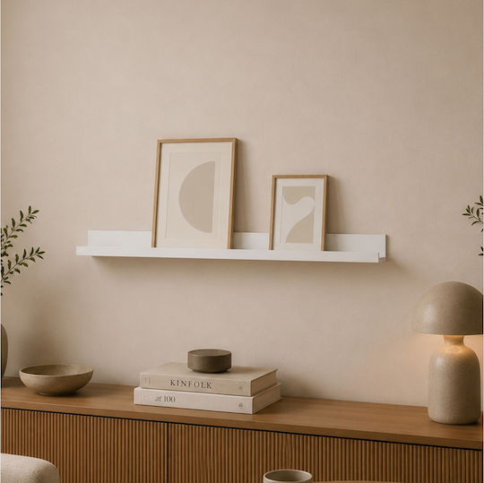 Wall Shelf White 80x6x7cm