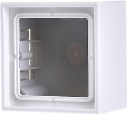 Jung LS 581 A WW Surface Cover Aufputz Cap 1-Position 81x81x47mm Alpine White
