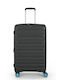 Dielle Medium Suitcase Hard Black Height 66cm