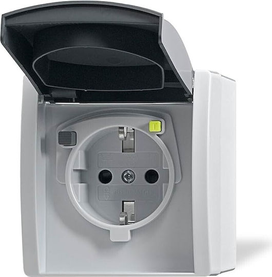 Busch-Jaeger Comutator De Perete Electric Rezistent La Apă Montat Pe Perete Gri