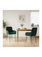 Velvet Green Dining Armchairs 2 Pieces 57x50x85 cm