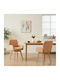 Dining Armchairs With Beige Fabric Upholstery 2 Pieces 54x58x87cm