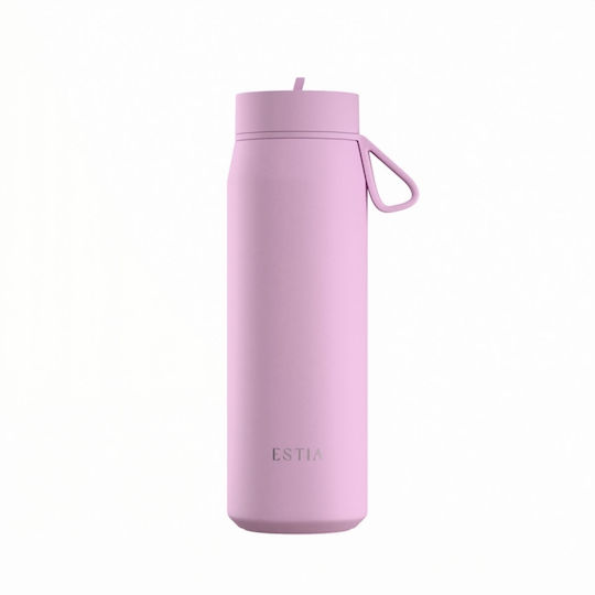Estia Pulse Save The Aegean Рециклируема Бутилка Термос Неръждаема Стомана Без BPA 500ml Лавандула