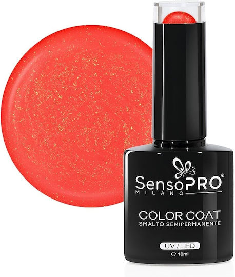 SensoPro Milano Gel Nagellack 069 Glitzer Koralle 10ml