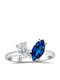 Chrilia Chrilia Damenring mit Diamant aus Weißgold 18K