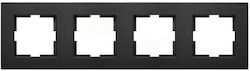 Panasonic Novella Quadruple Frame Black 92180654m
