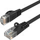 Orico Flat Direct Attach Copper Cat.6 (Gigabit) Καλώδιο Δικτύου Ethernet εξωτερικού χώρου 0.5m Μαύρο